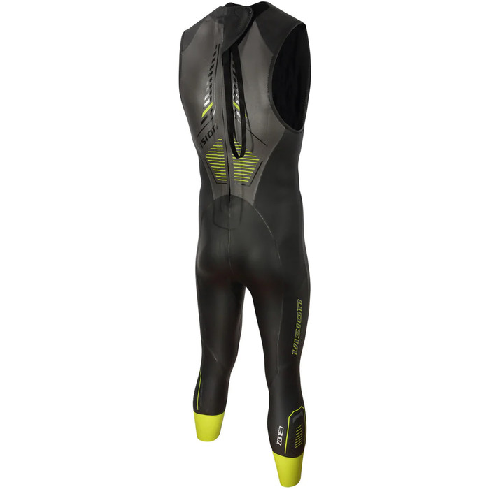 2023 Zone3 Hombres Vision Back Zip Sin Mangas Swim Neopreno WS21MSLV101 - Black / Lime / Gunmetal